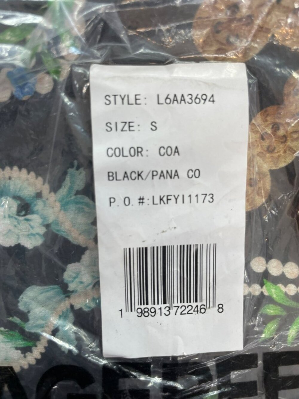 Karl Lagerfeld Paris Black Floral Alphabet Button-Up Shirt Wmns Sz S NWT MSRP$99 - Picture 7 of 7